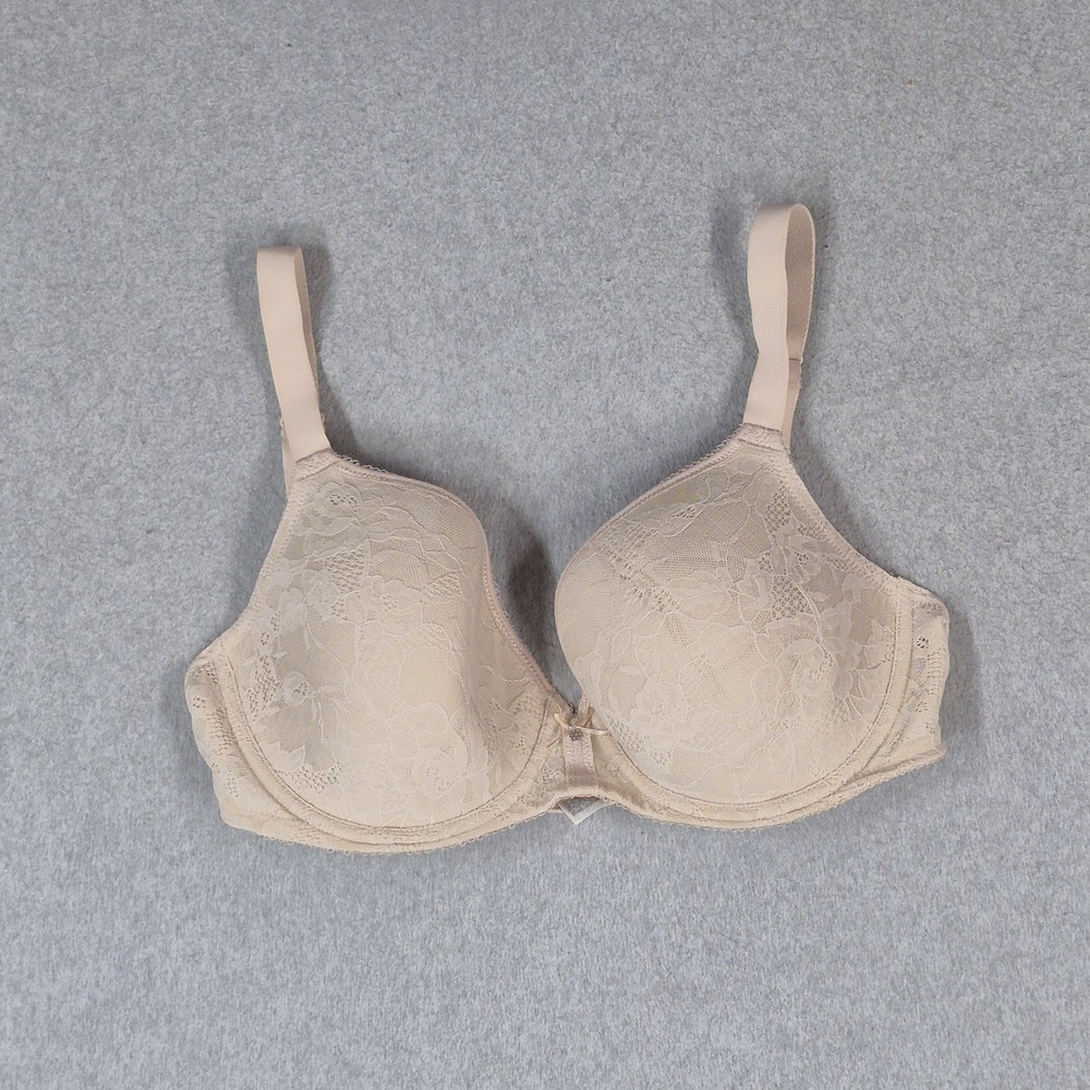 Wacoal Women Bra 36DD Beige Floral Adjustable Strap Underwired Lace